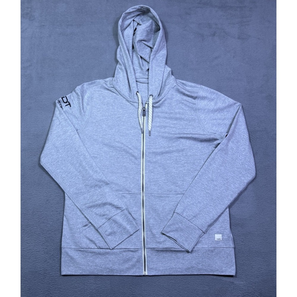 Vuori Hoodie Mens S Gray Full Zip Performance Stretch Athleisure Normcore Active